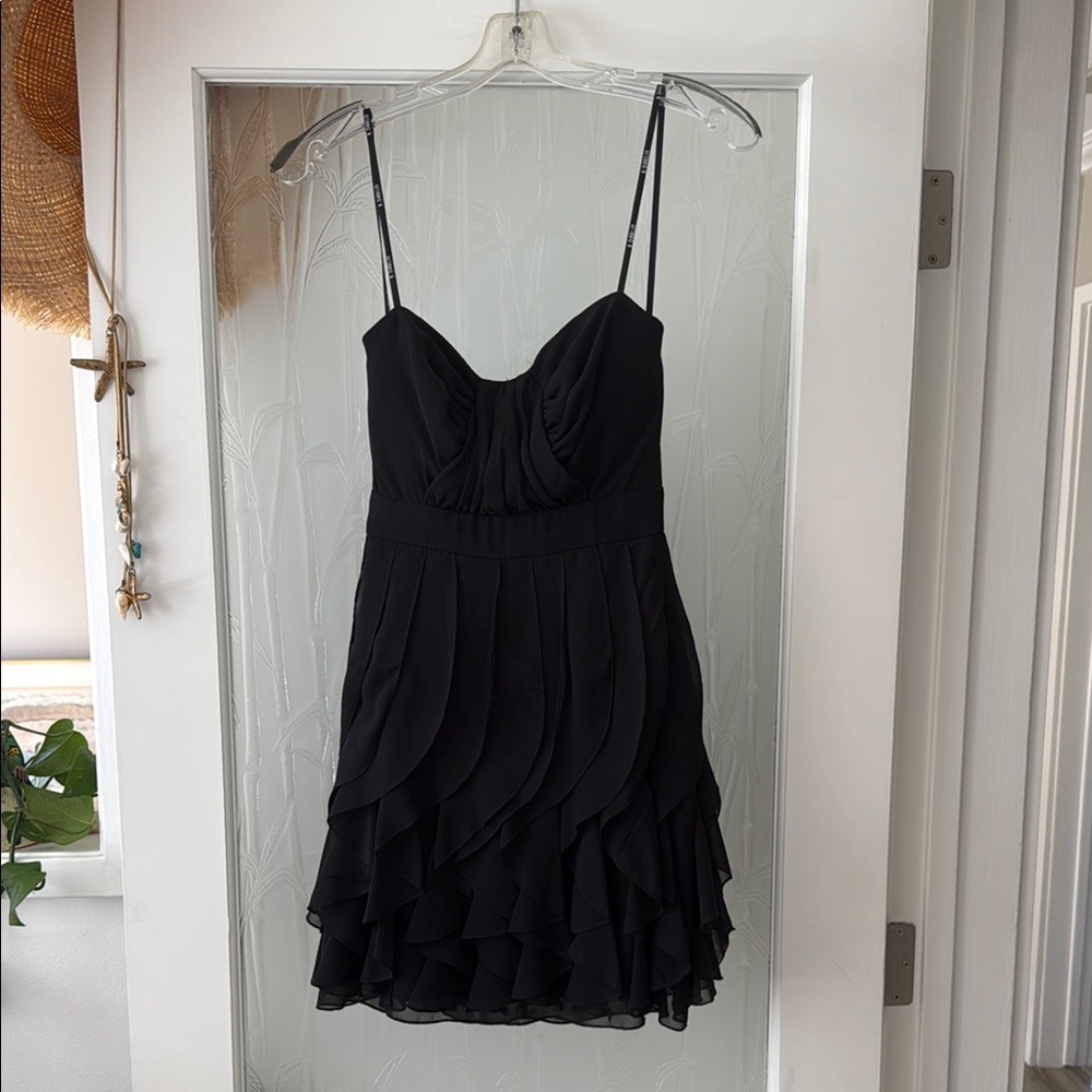 B Darlin Black Sweetheart Neck Mini Dress